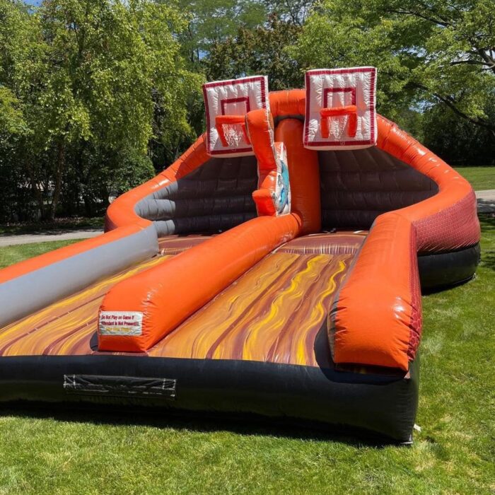 Inflatable Dual Slam Dunk Basketball Game or Inflatable Basketball Challenge.