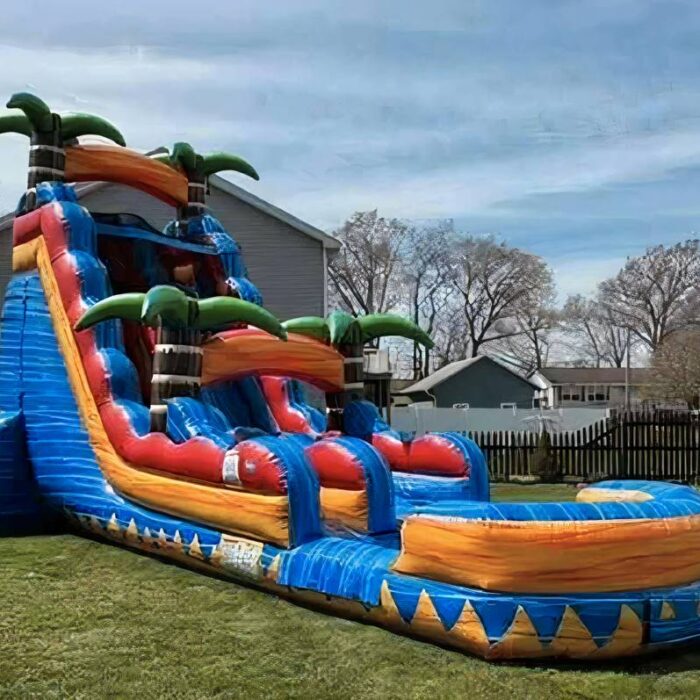 Blue & Yellow Tropical Waterslide