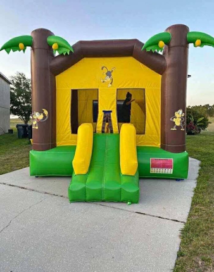 Monkey Jungle Bounce House – With Mini Front Slide