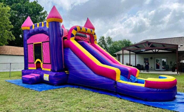 Princess Power Combo – Bounce House with Waterslide & Pool