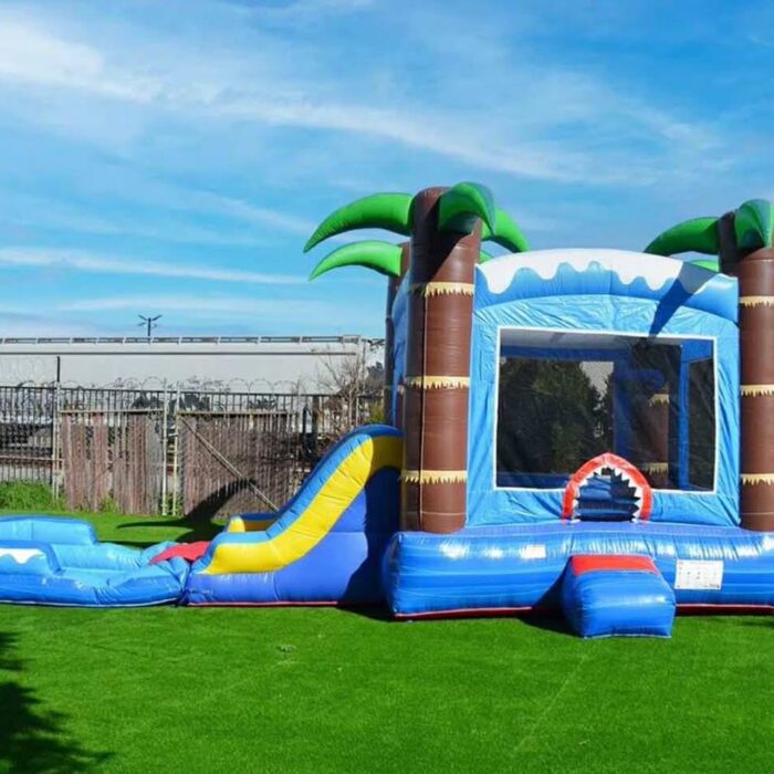Shark Splash Combo – Ocean-Themed Bounce House with Slide & Pool