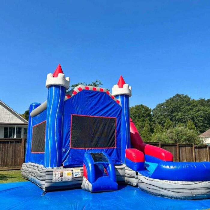Patriot Castle Combo – Bounce House with Water Slide & Splash Pool